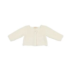 Mon Tresor Girls  Collared Coordinate Cardigan, White